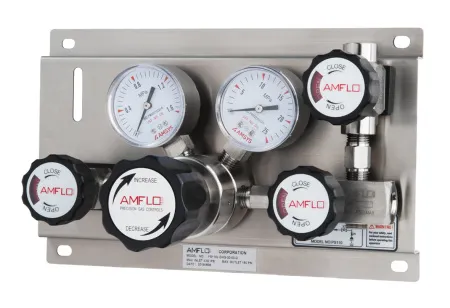 Панель газовая ручная AMFLO PSB 110 F-P00-00, Pвх-34,4 bar, c манометрами, PRV, PUV, POV, FNPT 1/4  CV-0.08 / Manual GP AMFLO PSB 110 F-P00-00, inlet pressure 34,4bar,  PRV, connections FNPT 1/4 CV-0.08